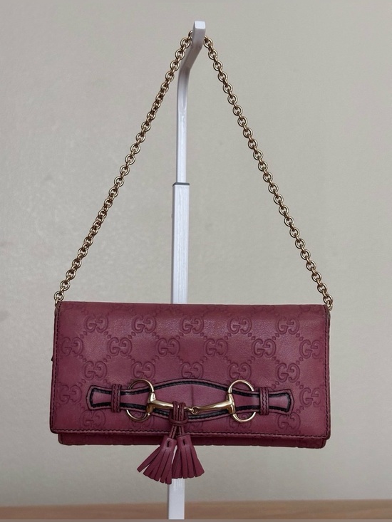 Gucci Handbags - Gucci RARE 1955 horsebit Guccissima Emily chain wallet in very good condition.